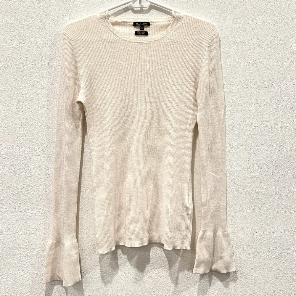 Massimo Dutti Wool Silk Ribbed Sweater